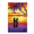 custom indonesia orange beach towel supplier