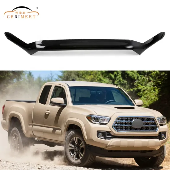 Car Exterior Accessories Acrylic Stone Guard Bug Shield Protector for Toyota Tacoma 2016