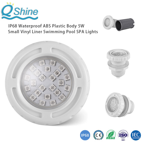 Luz de piscina con revestimiento de vinilo con cuerpo de plástico ABS IP68