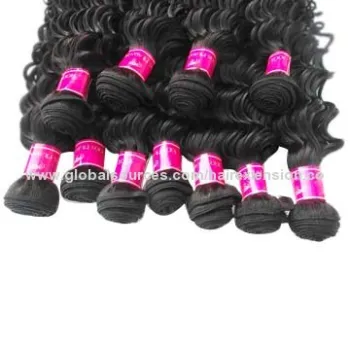 Good color no fiber deep wave virgin hair extension