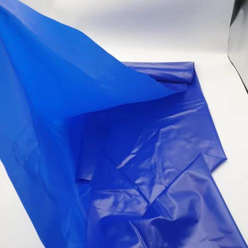 Blue heat sealable soft PVC film