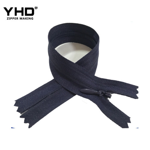 Custom O/E Lace Tape Concealed Open End Nylon 3# 8# Black Invisible Zipper