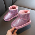 bottes en cuir de paillettes pour enfants