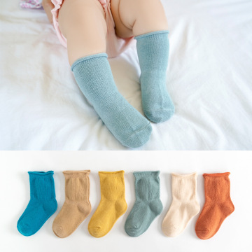 Baby Socks New Cotton Crimped Baby Socks Breathable Cute Newborn Socks Tube Girls treasure Kid's Socks