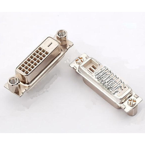 DVI 24 + 1 Kacang Wanita PADA Konektor Shell Depan