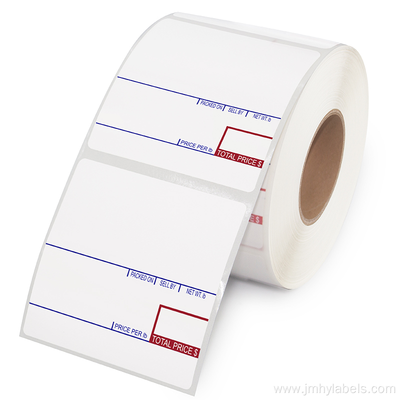 Custom printed barcode label for supermarket price