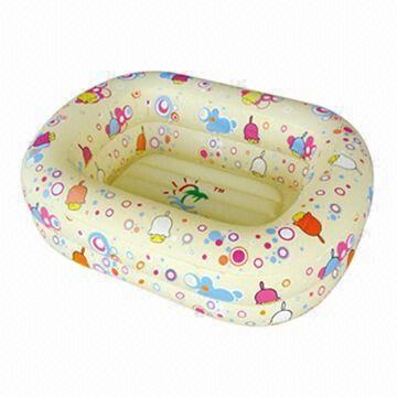 Inflatable Baby Bath Pool, Available in Various Designs, Customized OEM Logos Accepted