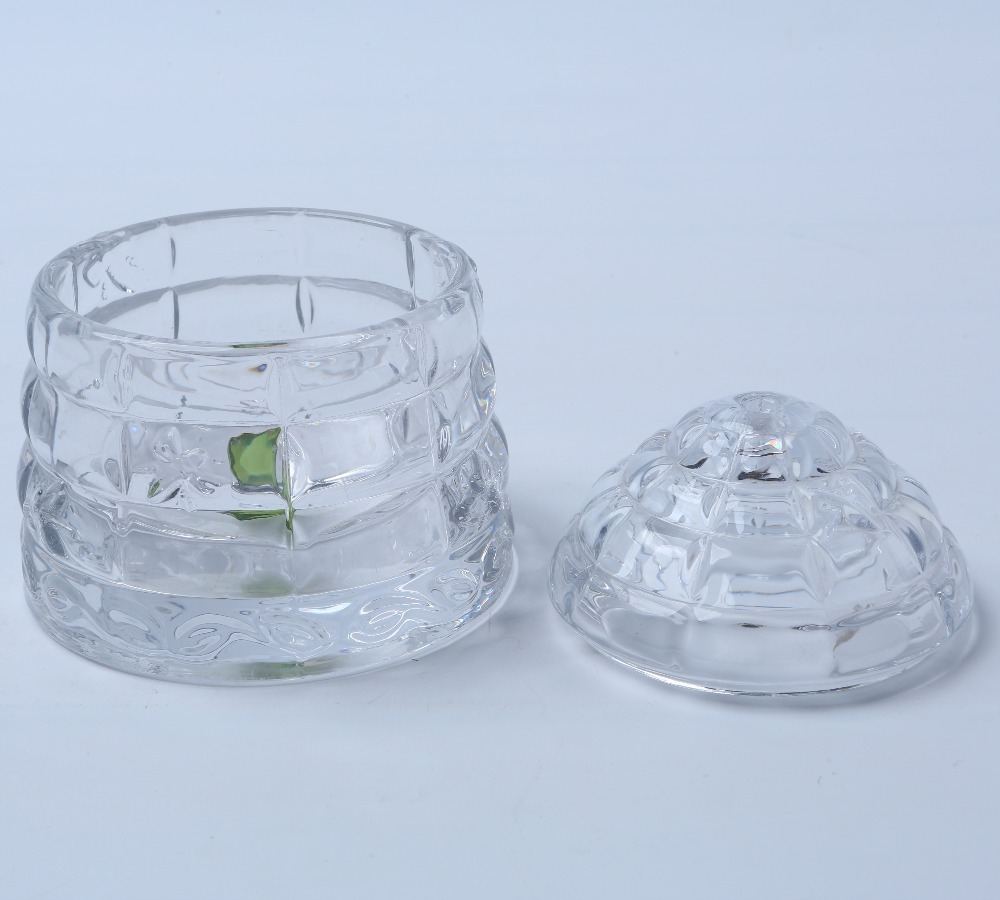 unique Crystal Glass Honey Jar
