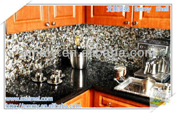 The newest irregular triangle black/gray mother of pearl seashell mosaic wall tile