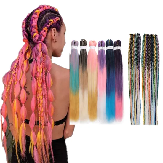 Wholesale Cheap Vendor Hair Extension High Quality Raw Material Ombre Jumbo Easy Braid Synthetic Hair For Braiding