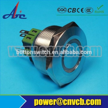 M 3004 12v IP67 latching or momentary stainless steel metal domed head 30mm RING led illuminated waterproof pushbutton