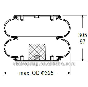 GMC 693230 natural rubber air bag suspension spring/ 2B12-309 air ride suspension system spare parts