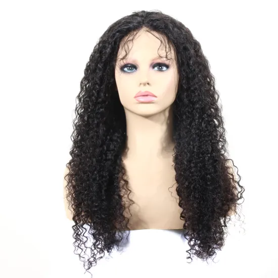 Cheap Raw Brazilian Virgin Kinky Curly Human Hair Lace Front Wig Pre Plucked Transparent Swiss hd Lace Front Wig for black women