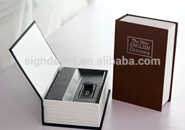 WELDON English Dictionary Book Safe metal box with Combination Lock