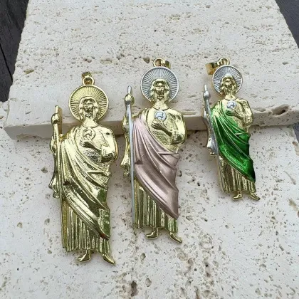 Wholesale Christian St. Jude Gold Pendant Necklaces for Women