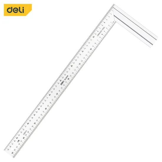 Deli Tools DL4038 L Type Right Angle Ruler Stainless Steel Combination Square Ruler