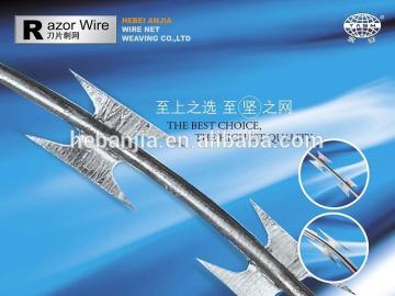 ANJIA hot dipped galvanized razor wire fencing price(ISO 9001 factory)