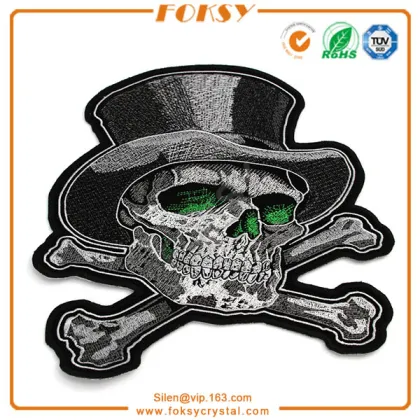 Roar Skull applique embroidery patches