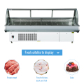 اللحوم الطازجة التجارية عرض الثلاجة الأفقية