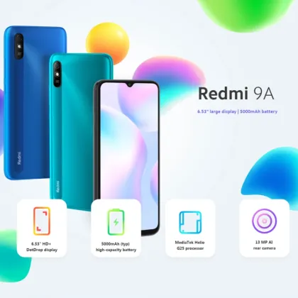  Cheap Xiaomi Redmi 9A 4GB+64GB 4G Android Phone 