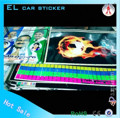 LED car sticker for music rhythm custom el light sticker rhythm sticker
