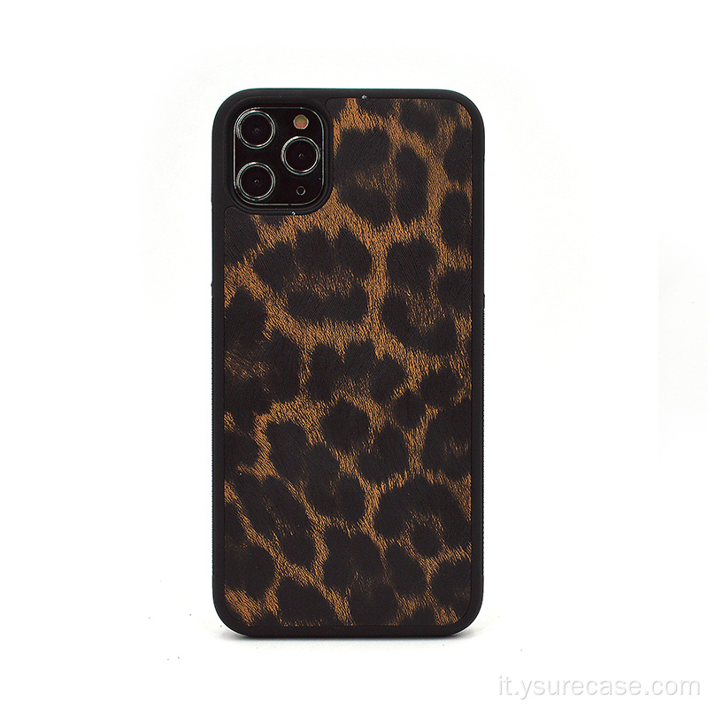 Logo personalizzato Colorblock Esotico custodia per cellulare leopardo