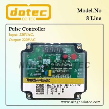 8 Lines Dust Collector Pulse Valve Timer Controller For Baghouse Bag Filter Dust Removal