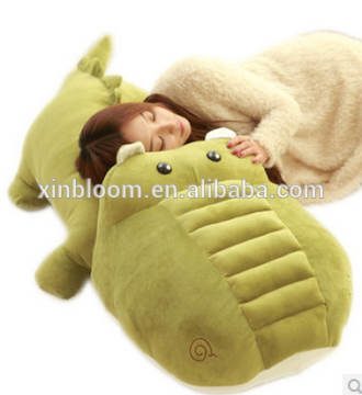 creative lovely cartoon kids plush toy gift green purple and pink crocodile doll sleeping pillow