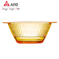 Ato Amber Color Kitchen Glass Bowl Plate