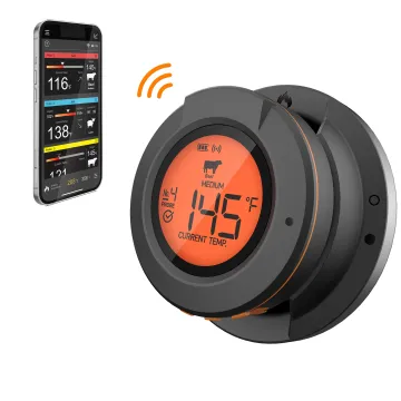 BBQ Thermometer install in grill 4 probe can use can  Use alone probe type thermometer