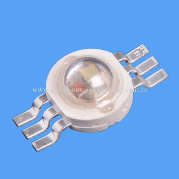 1W LED High-power RGB Diode Lamp, Super High-flux Output and High-luminance