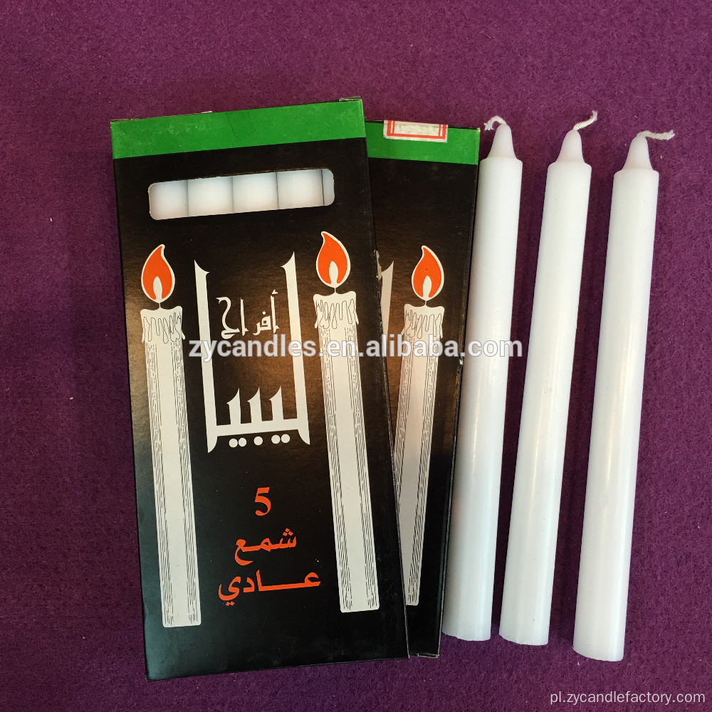 Afryka Libia White Stick Candle gorąca sprzedaż jasny biały kolor wosk
