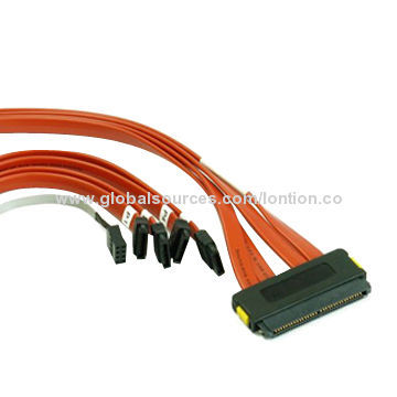 High-point Mini SAS sff-8480 to 4 Sata 7p Cable Assemblies, Network and RAID Storage