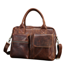 Travel PU Leather Tote Bag Handbag For Men