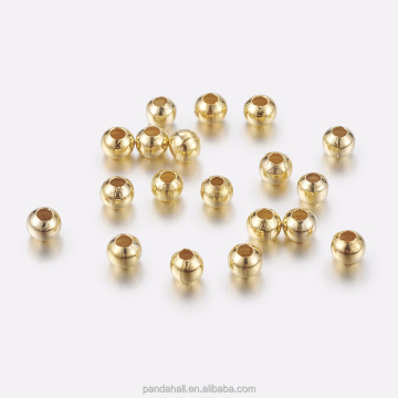 Pandahall 10,000 Pieces 3mm Seamless Round Golden Brass Spacer Beads