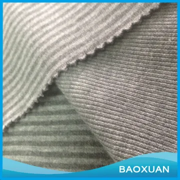 CVC 80%cotton 20%polyester 30s yarn dyed stripes rib fabric for rib cuff or rib collar