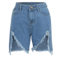 denim shorts med hög midja