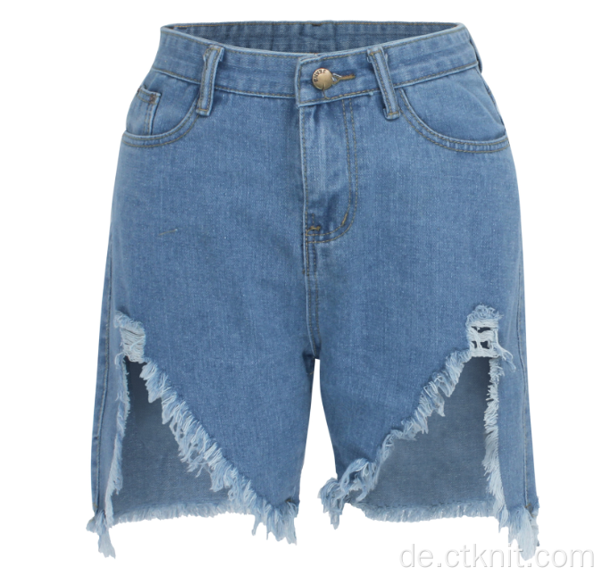 Jeansshorts mit hoher Taille