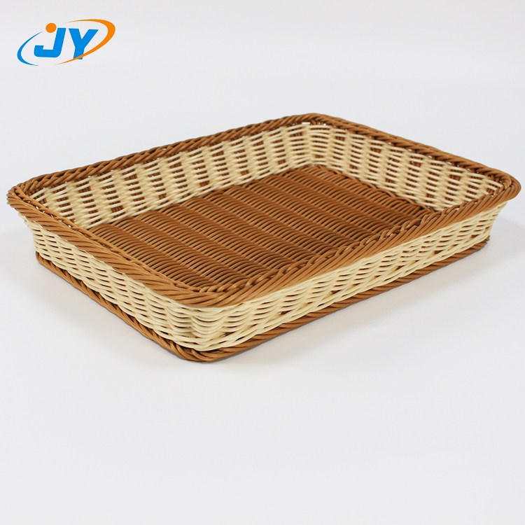 Handweaved durable pp supermarket display storage basket