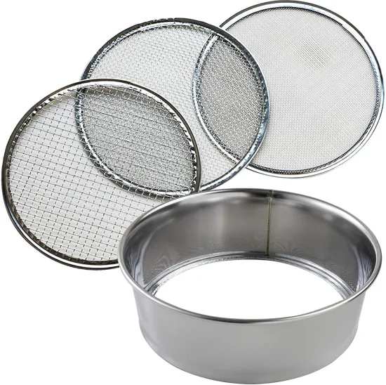 Stainless Steel Garden Potting Mesh Sieve and Sifting Pan for Soil Filtering and Mix