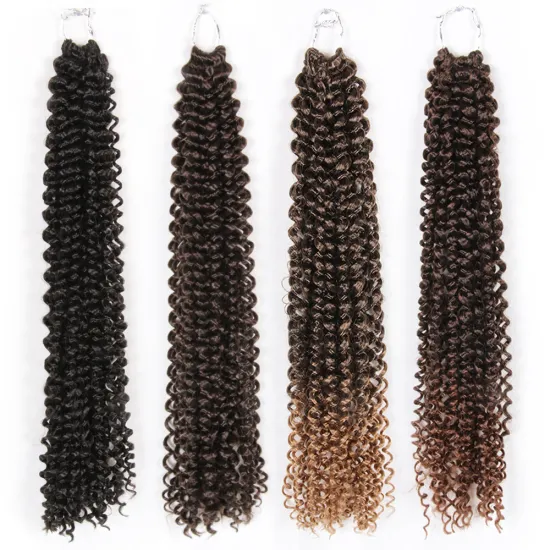 Alileader 18inch Long Synthetic Water Wave Textured Crochet Hair Extension Passion Twist Crochet Braids