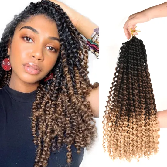 18Inches 22Strands Passion Twist Crochet Hair Spring Twist Synthetic Braiding Hair Extensions 80g/Pack for Black Women
