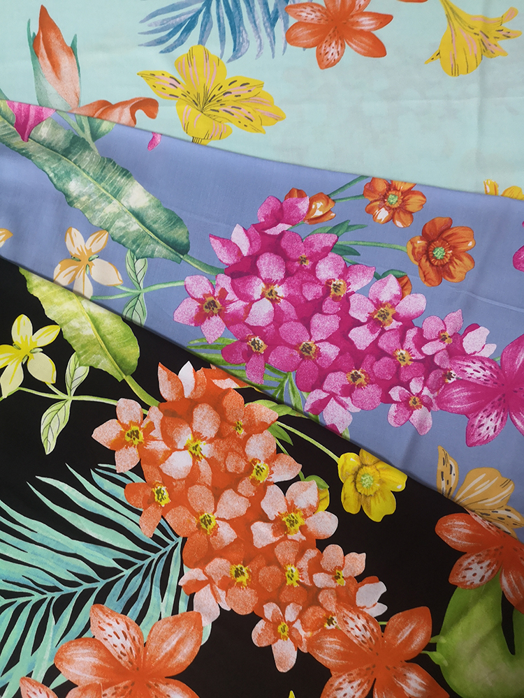 Flower Rayon Challis 30S Air-jet Printing Fabric