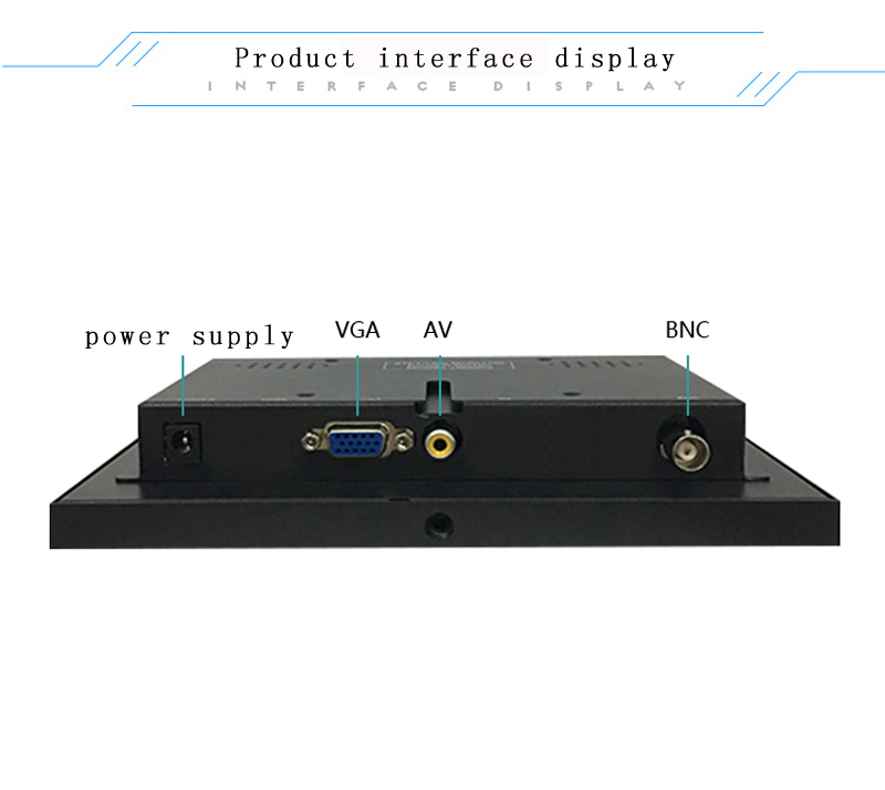 8-inch BNC widescreen 1024X600 HD LCD monitor 16:9 industrial metal enclosure computer HDMI display