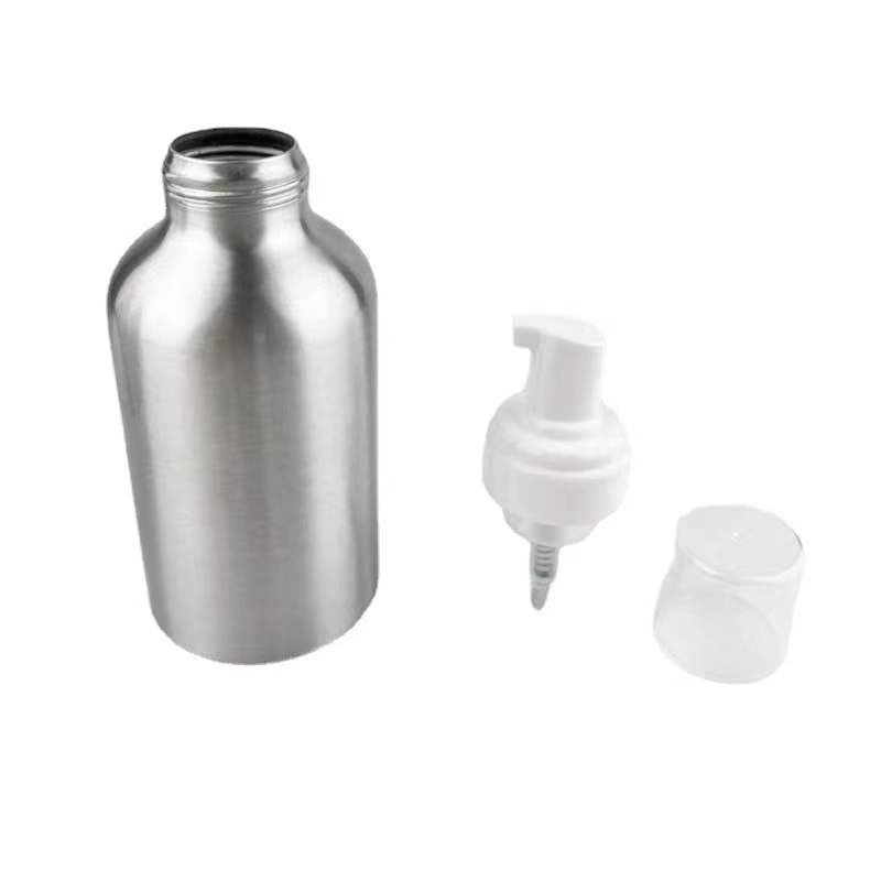 garrafas de alumínio em gel de desinfetante manual