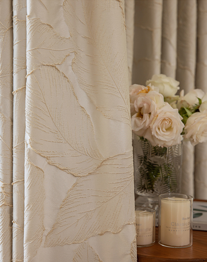 Golden Leaf relief jacquard Curtain