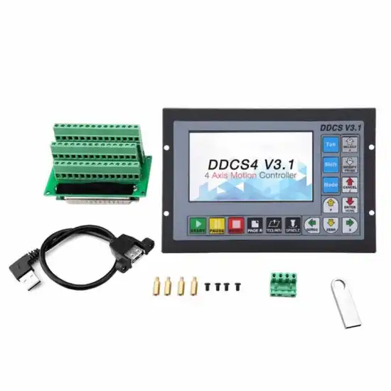 DDCS CNC Motion Controller: Comprehensive Features including Emergency Stop, Handwheel Support, and G-Code Compatibility for 3/4 Axis Operations