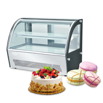 Vitrine commerciale de refroidissement à gâteau à double couche