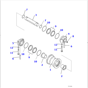 OEM PARTS 21M-30-00100 TRACK ROLLER PC650-7