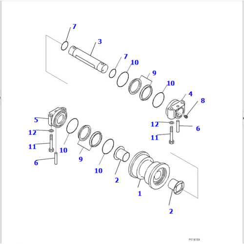 Track Roller Assembly 209-30-00192 FOR PC700LC-11